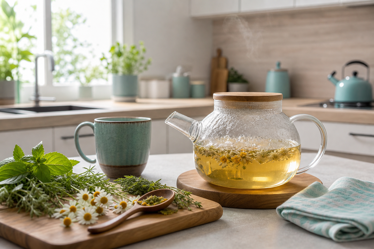 Gyógynövényes tea készítése